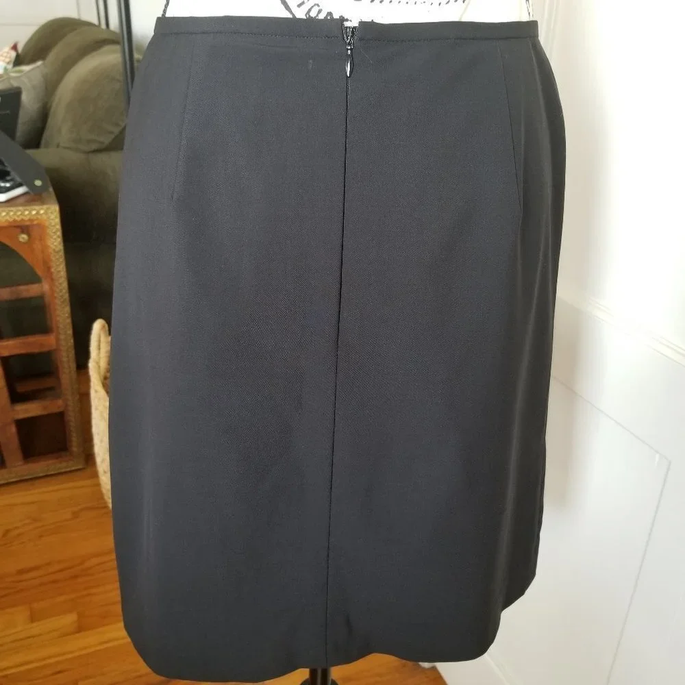 Mondi Black Pencil Skirt Made in Italy